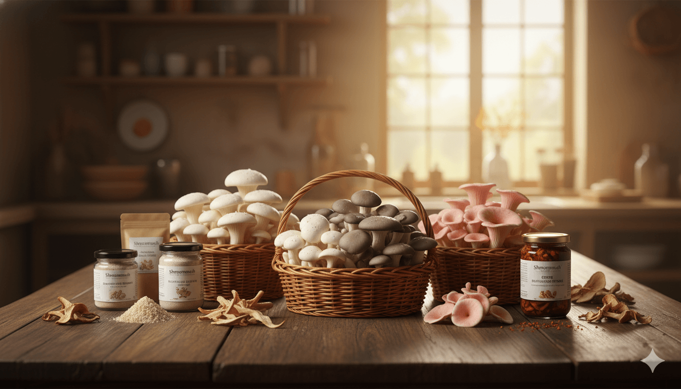 Fresh Oyster Mushrooms from Kerala